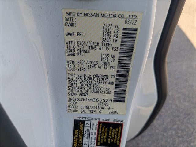 2022 Nissan Frontier King Cab S 4x4