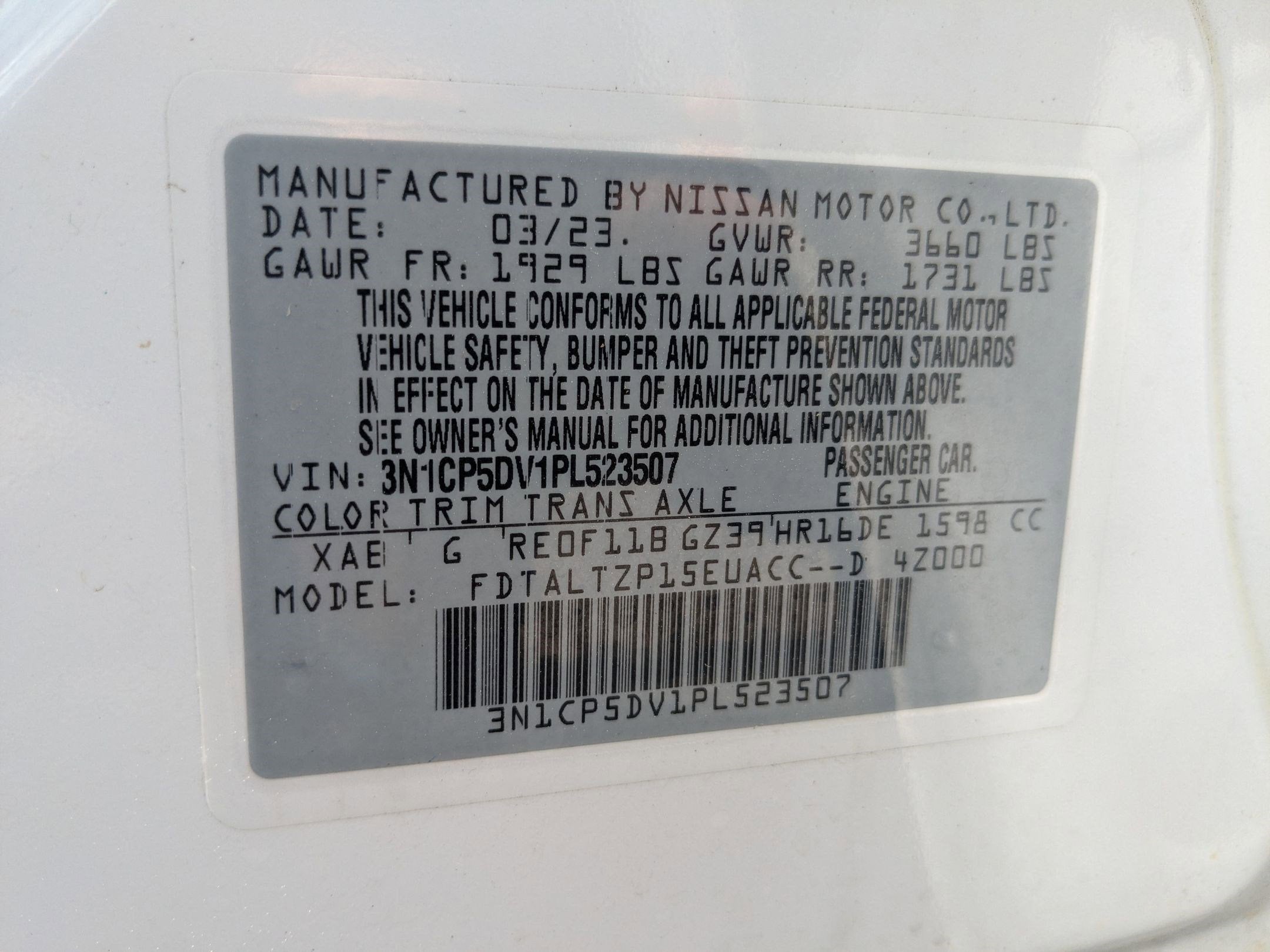 2023 Nissan Kicks SR Xtronic CVT