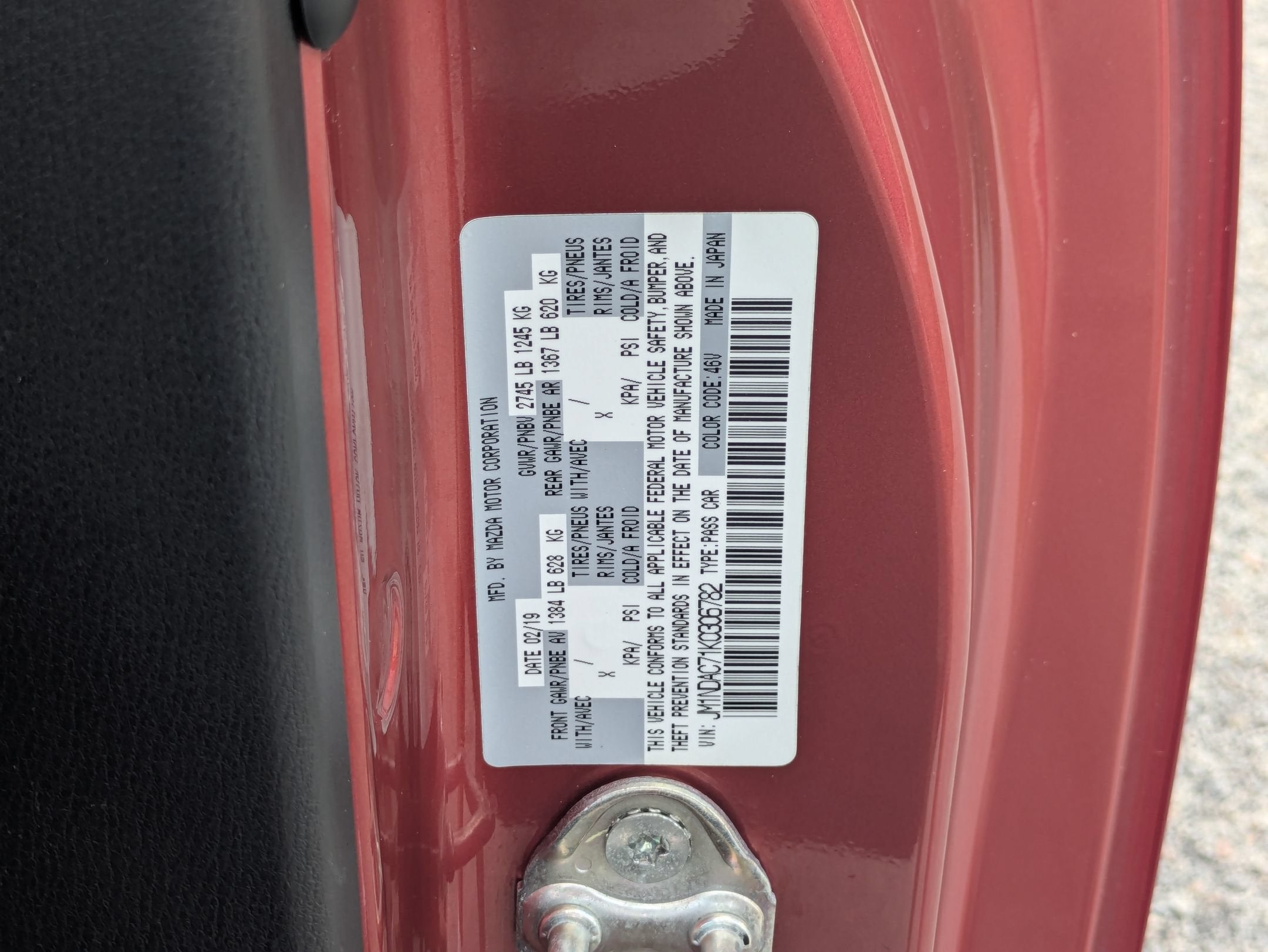 2019 Mazda Mazda MX-5 Miata Club