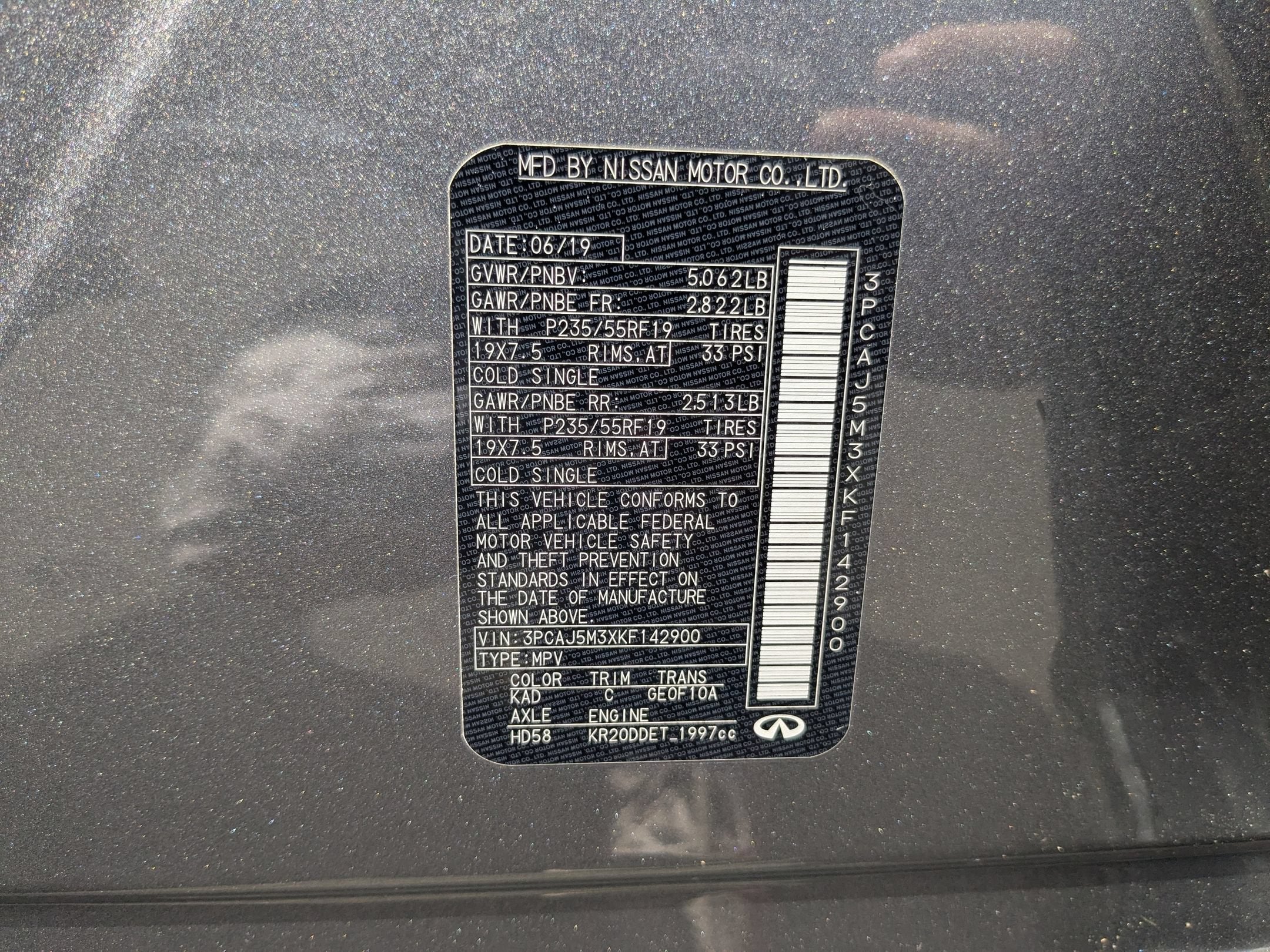 2019 INFINITI QX50 LUXE