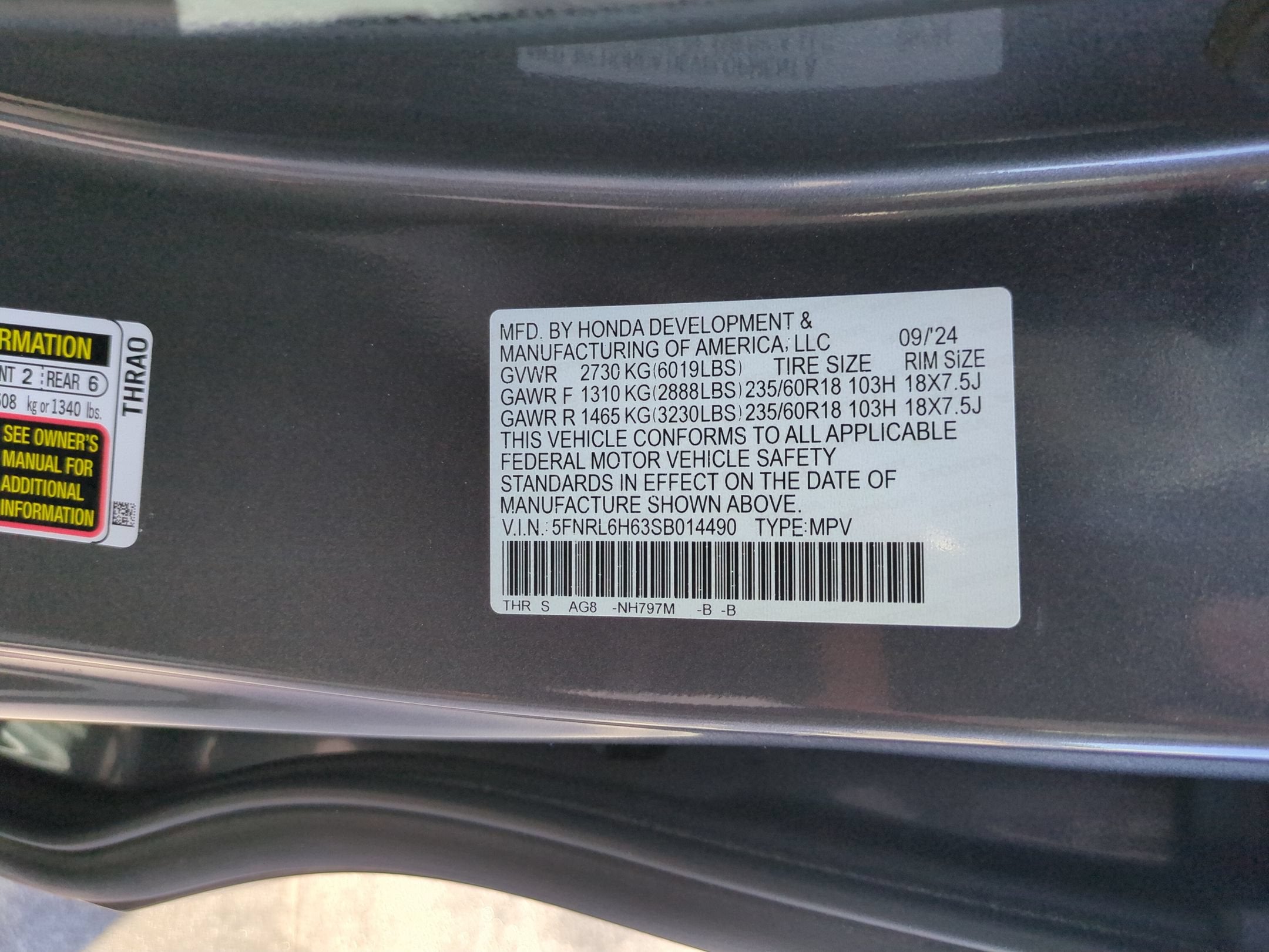 2025 Honda Odyssey EX-L