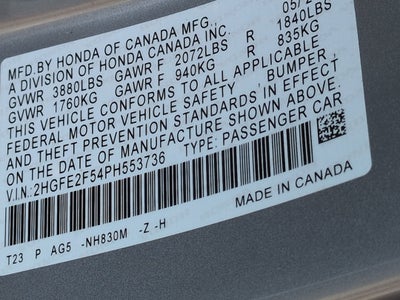 2023 Honda Civic Sedan Sport