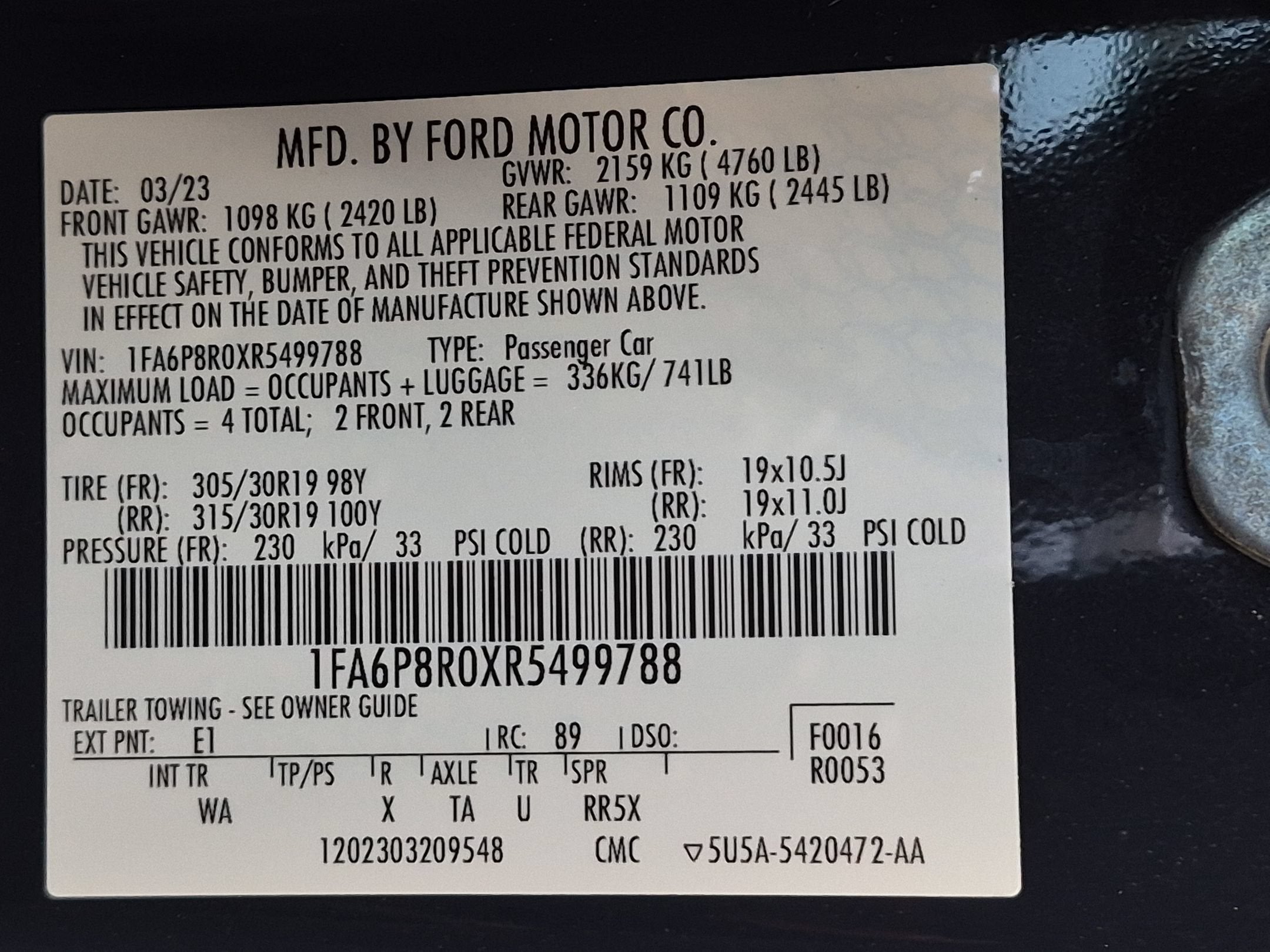 2024 Ford Mustang Dark Horse