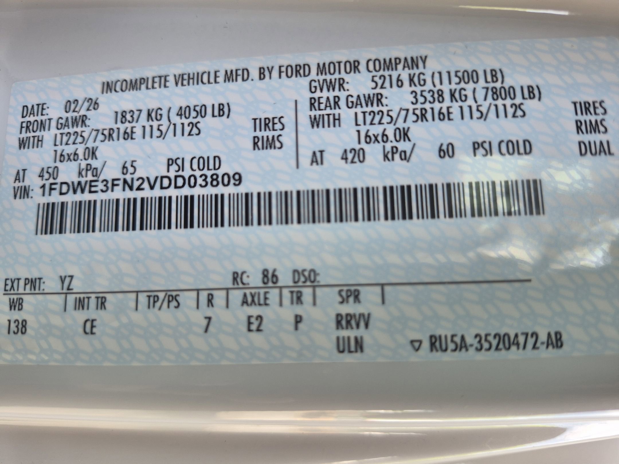 2027 Ford E-Series Cutaway Base