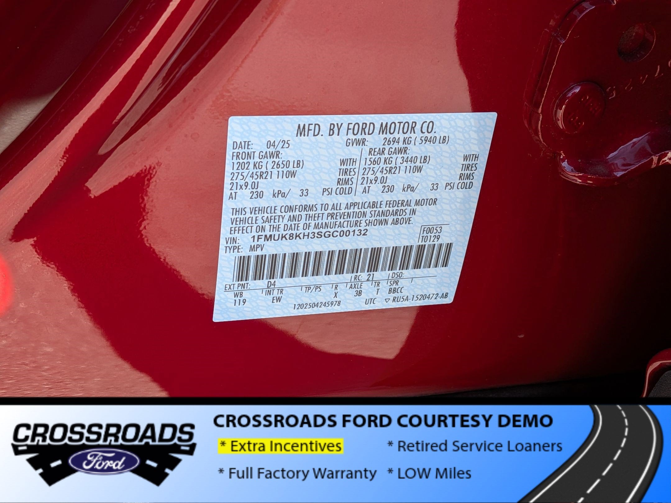2025 Ford Explorer ST-Line - Crossroads Courtesy Demo