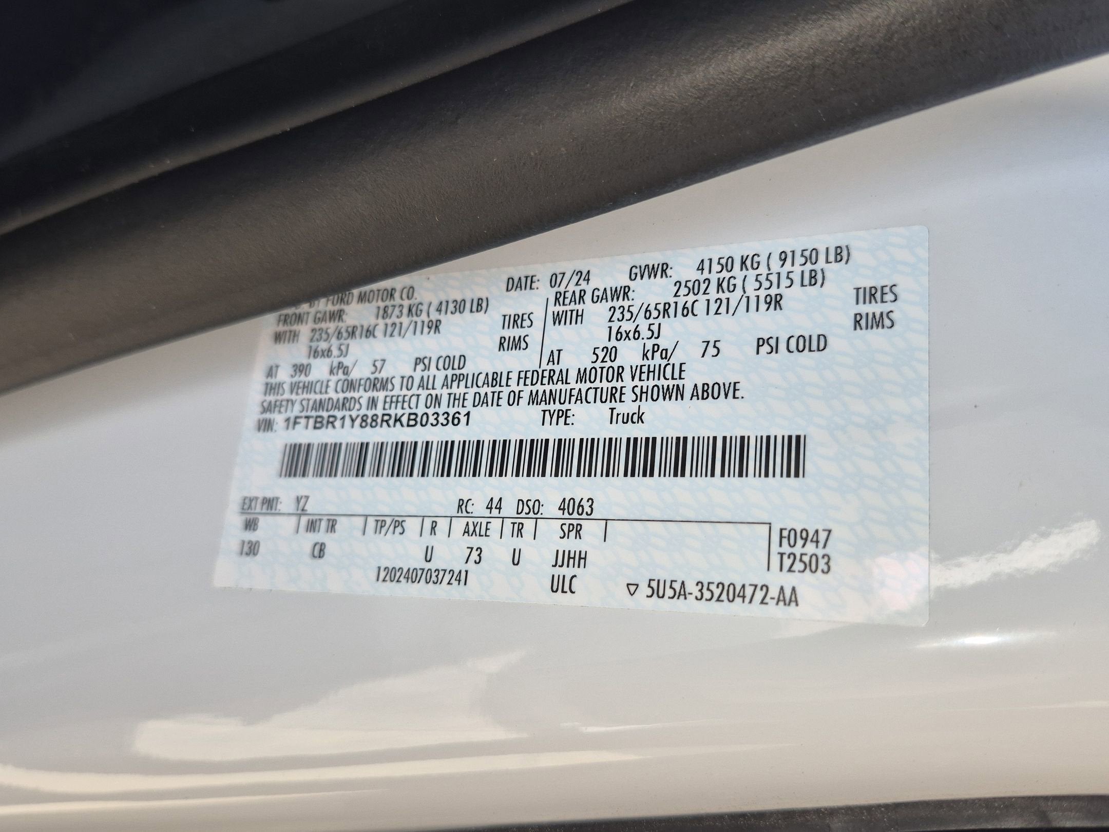 2024 Ford Transit Cargo Van Base