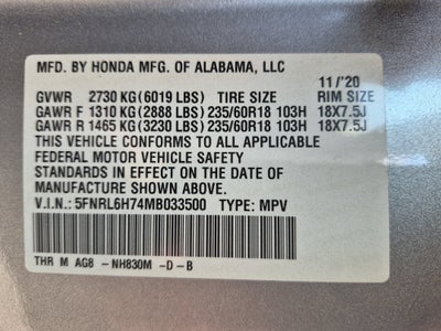 2021 Honda Odyssey EX-L