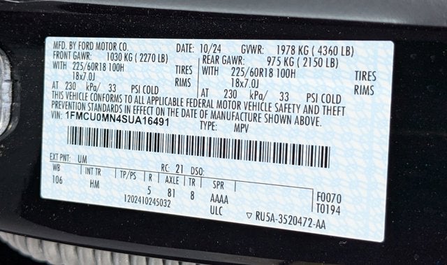 2025 Ford Escape ST-Line - Crossroads Courtesy Demo