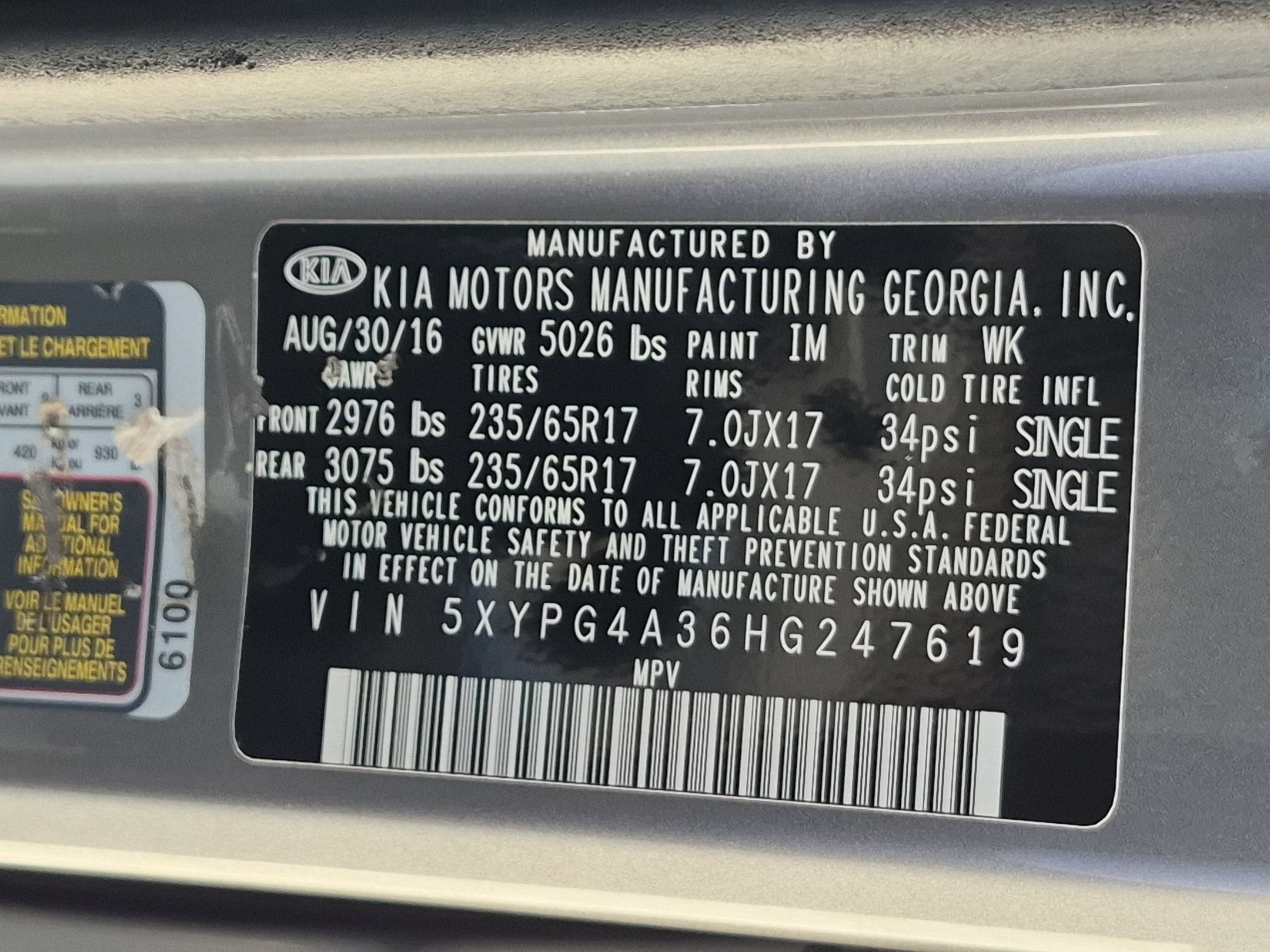 2017 Kia Sorento LX